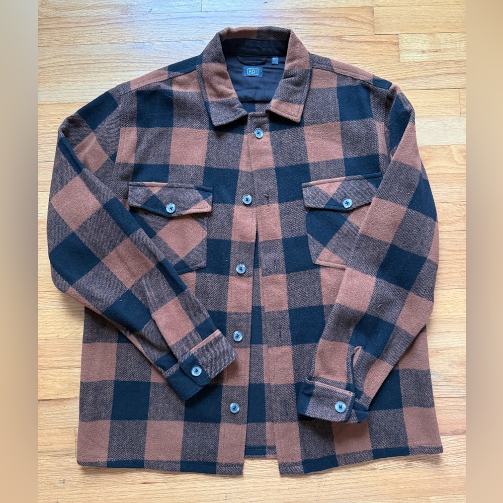 RDI Orange and Black Plaid Jacket